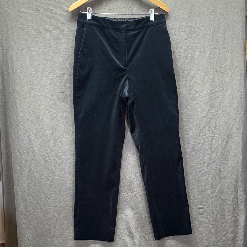 J. Crew collection Elegant velvet Black Straight Leg Pants - Picture 3 of 10